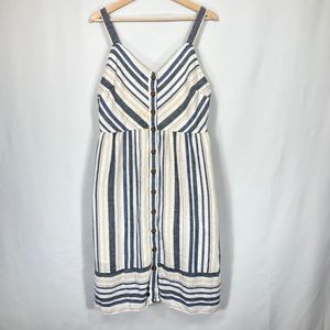 Universal Thread Striped Button Down Sundress  Size 2X